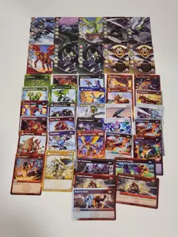 Bakugan Cards Lot 10 Metal 30+ Spin Master TCG Game Evolutions Collectible Gate - Image 1