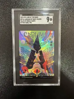Saruman of Many Colors Borderless Poster MTG Lord of the Rings SGC 9 Mint - Image 1