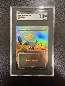 Ravages Of War Fallout Borderless Foil Mythic SGC Gem Mint 10 MTG - Image 1