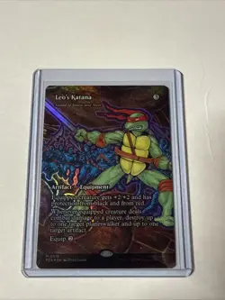 MTG Leo's Katana - Sword of Sinew and Steel (Borderless) TMNT FOIL - Image 1