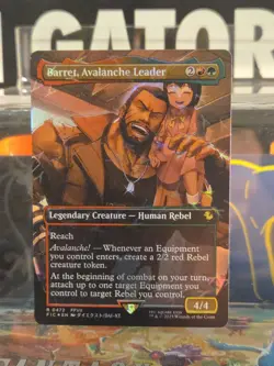 Barret, Avalanche Leader (Borderless) (Chocobo Track Foil) Commander: Final... - Image 1