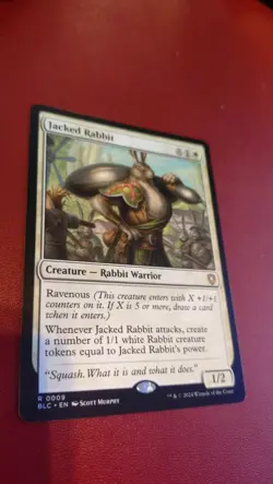MTG Magic The Gathering Bloomburrow Commander Jacked Rabbit 9 Rare NM - Image 1