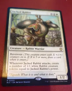 MTG Magic The Gathering Bloomburrow Commander Jacked Rabbit 9 Rare NM - Image 2
