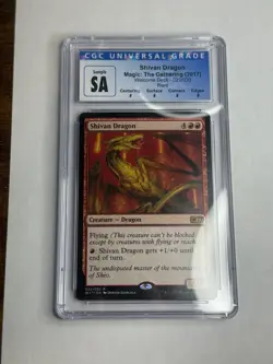 CGC Magic The Gathering Shivan Dragon Sample Slab - Image 1