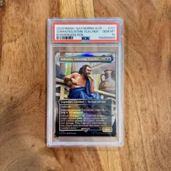 2024 Magic The Gathering Sokrates Athenian Teacher Borderless Foil PSA 10 - Image 1