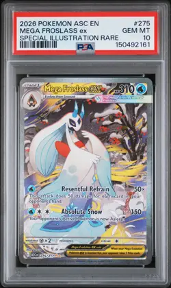 2026 POKEMON ASCENDED HEROES SPECIAL ILLUSTRATION RARE MEGA FROSLASS EX PSA 10 - Image 1