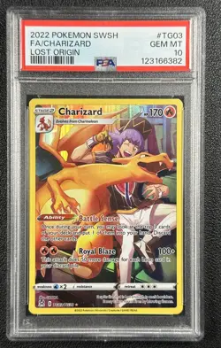 CHARIZARD PSA 10 2022 POKEMON SWORD & SHIELD LOST ORIGIN #TG03/TG30 FULL ART - Image 1