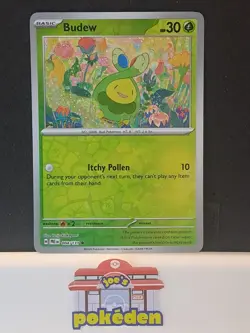 Pokemon Card Budew Prismatic Evolutions Reverse Holo 004/131 Near Mint - Image 1