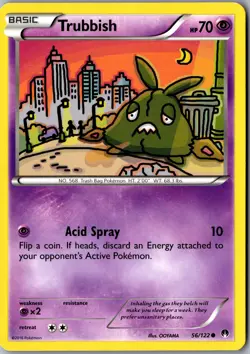 Trubbish 56/122 Common XY - BREAKpoint LP Pokemon Card - Image 1