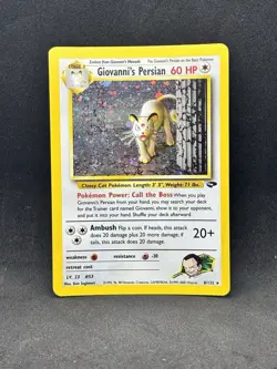 Pokemon TCG Giovanni's Persian 8/132 Gym Challenge Holo Rare Unlimited - Image 1