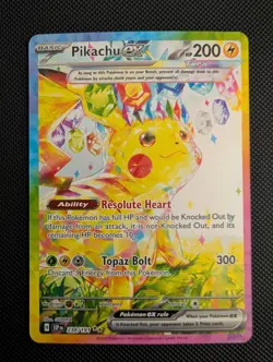 2024 Pokemon Sv08: Surging Sparks #238 Pikachu ex Special Illustration Rare Holo - Image 1