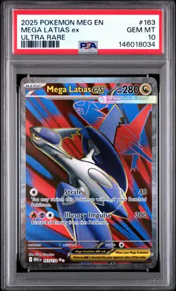 2025 POKEMON MEG EN-MEGA EVOLUTION ULTRA RARE #163 MEGA LATIAS EX PSA 10 - Image 1