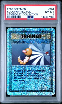 2002 POKEMON LEGENDARY COLLECTION #104 SCOOP UP-REVERSE FOIL PSA 8 - Image 1
