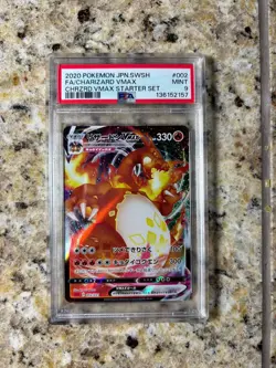 Pokemon PSA 9 Gem Mint Charizard VMAX 002/021 Charizard Starter Holo Japanese - Image 1