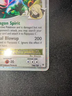 Pokemon Rayquaza C LV.X Supreme Victors 146/147 Ultra Rare Holo LP Small crease - Image 4