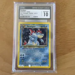 2000 Pokemon Neo Genesis 1st Edition Holo Psa Feraligatr 4/111 CGC Gem Mint 10 - Image 4
