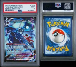 2022 POKEMON SWSH ASTRAL RADIANCE #TG18 FULL ART/SHADOW RIDER CALYREX VMAX PSA 9 - Image 3