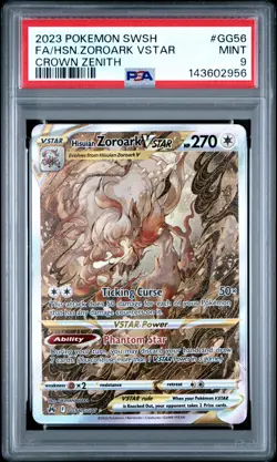 2023 POKEMON SWORD & SHIELD CROWN ZENITH FULL ART/HISUIAN ZOROARK VSTAR PSA 9 - Image 1