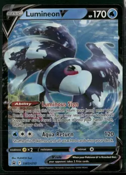 Pokemon TCG Sword Shield Black Star Promo SWSH250 - Lumineon V - Image 1