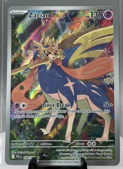 2025 Pokemon Phantasmal Flames PFL EN Zacian Full Art Illustration Rare #100/094 - Image 1
