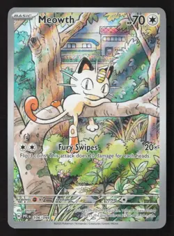 Meowth Illustration Rare Holo PFL 106/094 NM Pokemon TCG - Image 1