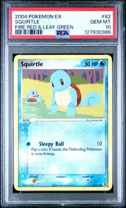 2004 POKEMON EX FIRE RED & LEAF GREEN #82 SQUIRTLE PSA 10 - Image 1