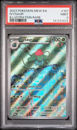 2023 POKEMON MEW EN-151 ILLUSTRATION RARE #167 IVYSAUR PSA 9 - Image 1
