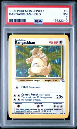 1999 POKEMON JUNGLE #5 KANGASKHAN-HOLO PSA 7 - Image 1