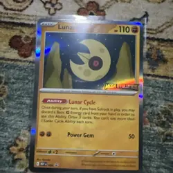 Lunatone Pokemon Mega Evolution Stamped MEP 004 Pre Release Promo Holo NM - Image 1