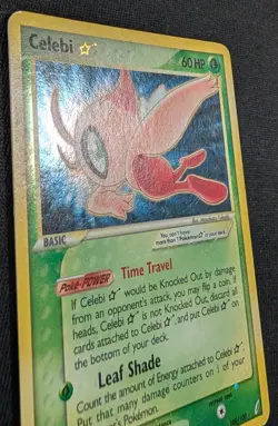 Pokemon Card Holo Celebi Gold Star 100/100 DAMAGED ex Crystal Guardians - Image 5