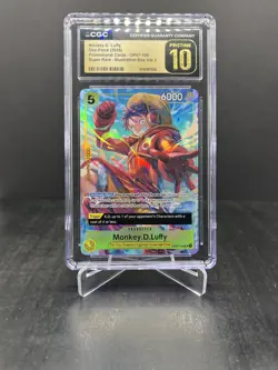 One Piece Vol. 3 Monkey D. Luffy Super Rare SR Promo CGC Pristine 10 #OP07-109 - Image 1