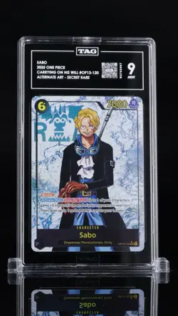 2025 ONE PIECE OP13-CARRYING ON HIS WILL ALTERNATE ART #120 SABO TAG 9 - Image 1