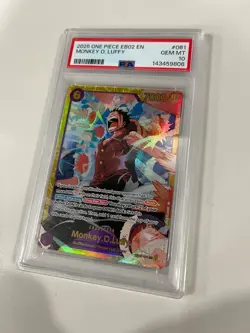 ONE PIECE Monkey D Luffy PSA 10 eb02 EN #061 sec BANDAI card game - Image 2