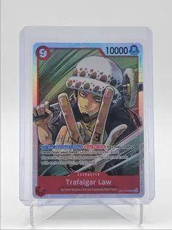 TRAFALGAR LAW 2026 ONE PIECE AZURE SEA'S SEVEN SUPER RARE #OP14-009 Q6736 - Image 1