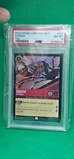 2023 Disney Lorcana En 3 Foil Scroop #122 PSA 8 NM-MT - Image 1