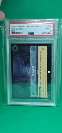 2023 Disney Lorcana En 3 Foil The Bayou #204 PSA 9 MINT - Image 1