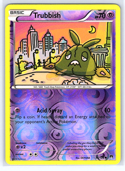 Trubbish [Reverse Holo] 56/122 Breakpoint LP Pokemon Card - Image 1
