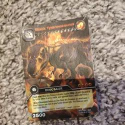 Black tyrannosaurus collosal DKT1 002/004 DINOSAUR KING CARD - Image 3