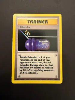 Pokemon TCG Trainer Card Defender Base 80/102 Regular LP! - Image 1