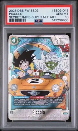 DRAGON BALL SUPER CARD GAME FUSION WORLD MANGA BOOSTER 02 PICCOLO PSA 10 POP 9 - Image 1