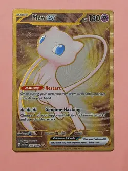 Pokemon Scarlet & Violet 151 Mew ex 205/165 Metal Gold Card 151 UPC Promo - Image 1