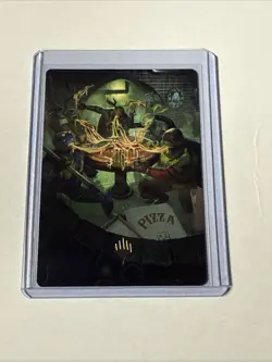 MTG - Art Series Teenage Mutant Ninja Turtles - Food Chain Gold Stamped Art Card - Image 1