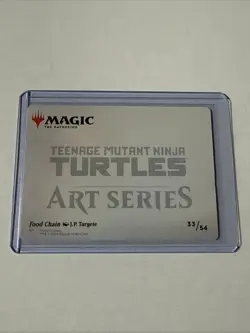 MTG - Art Series Teenage Mutant Ninja Turtles - Food Chain Gold Stamped Art Card - Image 2