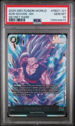 2025 DRAGON BALL SUPER CARD GAME FUSION WORLD WISH FOR SHENRON SON GOHAN PSA 10 - Image 1