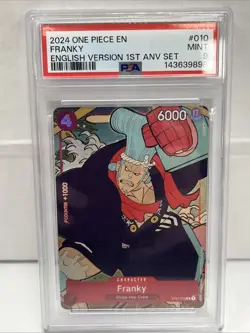 PSA 9 Franky Card One Piece ST01-010 English Version 1st Anniversary Set - Image 1