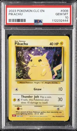 2023 2023 POKEMON CLC-TRADING CARD GAME CLASSIC #008 PIKACHU PSA 10 - Image 1
