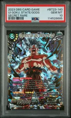 2023 DRAGON BALL SUPER CARD GAME SERIES 23 PERFECT COMBINATION UI GOKU PSA 10 - Image 1