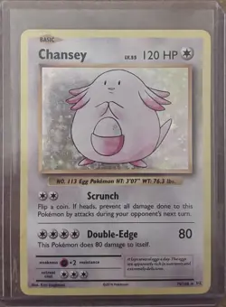 1999 Chansey Base Set Holo Rare Unlimited Pokemon TCG Card 03/102 - Image 1