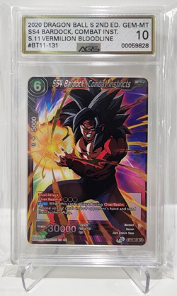 SS4 Bardock, Combat Instincts BT11-131 SR Dragon Ball Super Card Game AGS 10 - Image 1