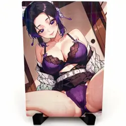 Demon Slayer Shinobu Kocho Sexy Hot Anime Waifu Girl Lewd Goddess Story Art Card - Image 1